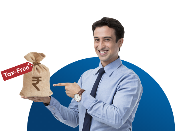 Person Pointing To Tax Free Money Bag